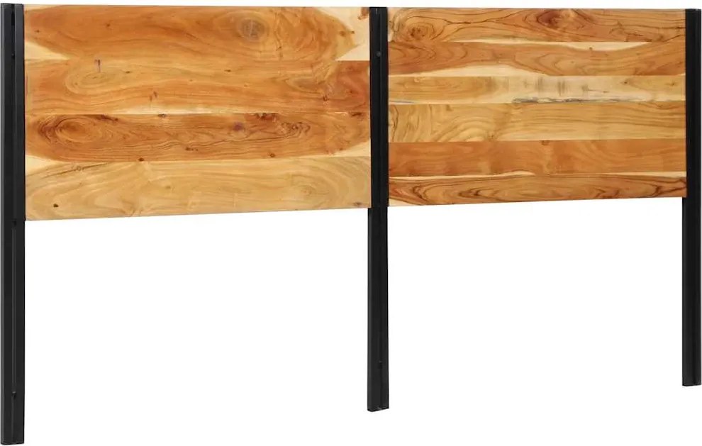 vidaXL Tăblie 200 cm din lemn masiv de salcâm și fier
