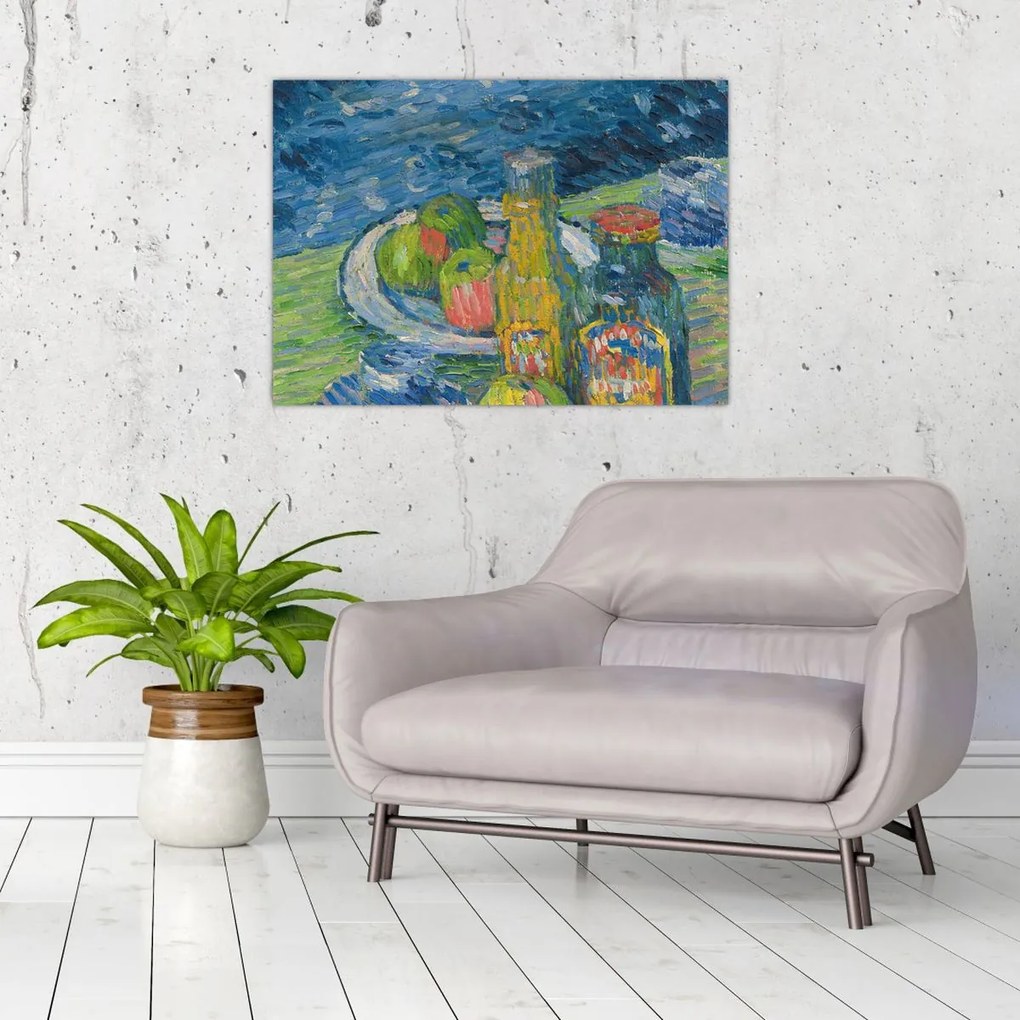 Tablou - Alexej von Jawlensky, Still Life with Bottles and Fruit, reproducere (70x50 cm)