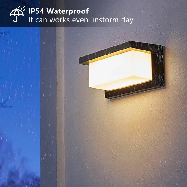 Brilagi - Aplica de exterior LED RGBW BRICKY, 1xE27/9W/230V, negru, IP54
