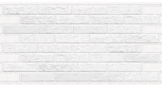 Panou decorativ, PVC, model caramida 3D, alb striat, 96x48.5cm