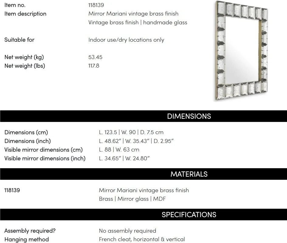 Oglinda decorativa design LUX Mariani