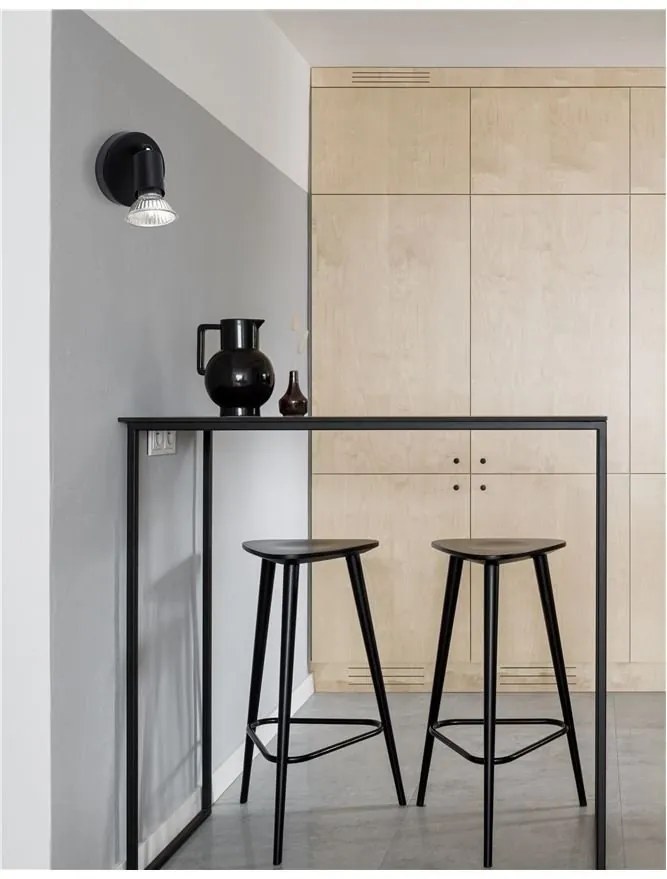 Aplica cu spot design minimalist LUP negru