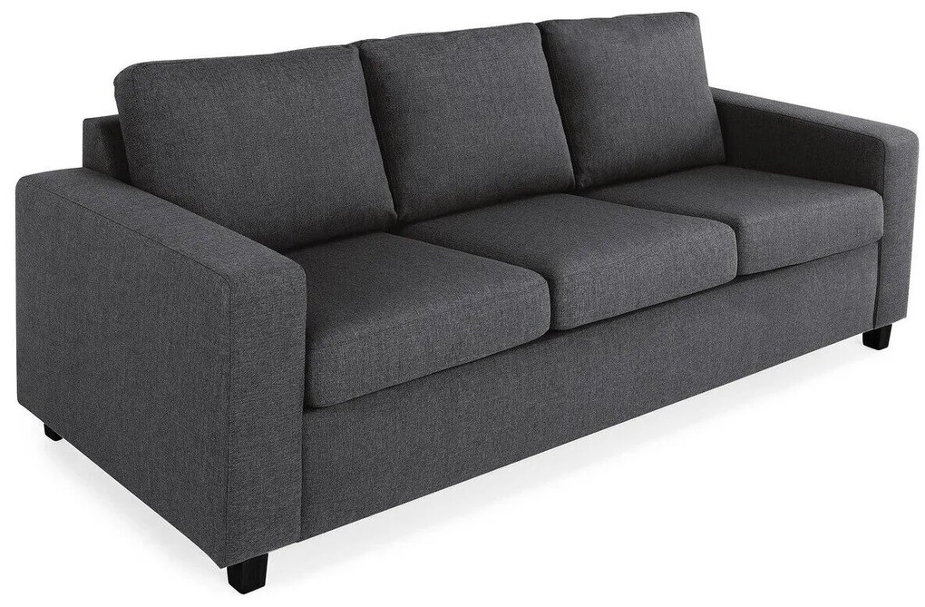 Canapea Scandinavian Choice C172Numărul de locuri: 3, Gri, Negru, 214x88x86cm, Tapiterie, Picioare: Plastic