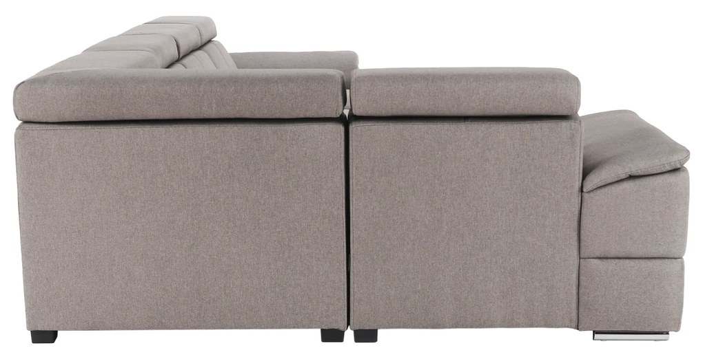 Colţar, gri maroniu Taupe, model dreapta, SEGORIA ROH U