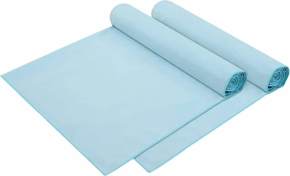 vidaXL Prosoape pentru șezlong 2 pcs albastru 210 x 75 cm