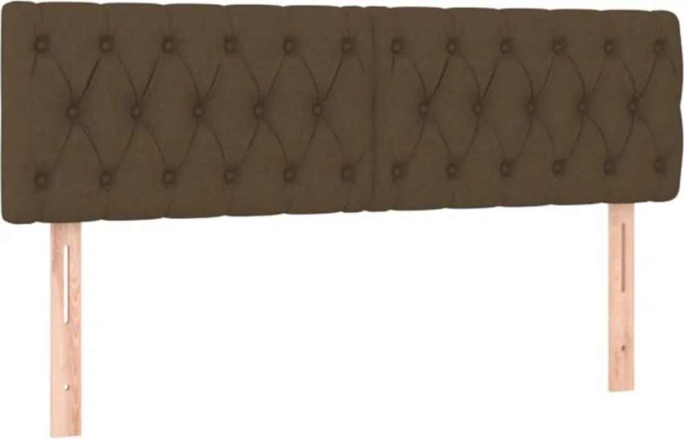 vidaXL Tăblii de pat, maro închis, 160x7x78/88 cm, textil