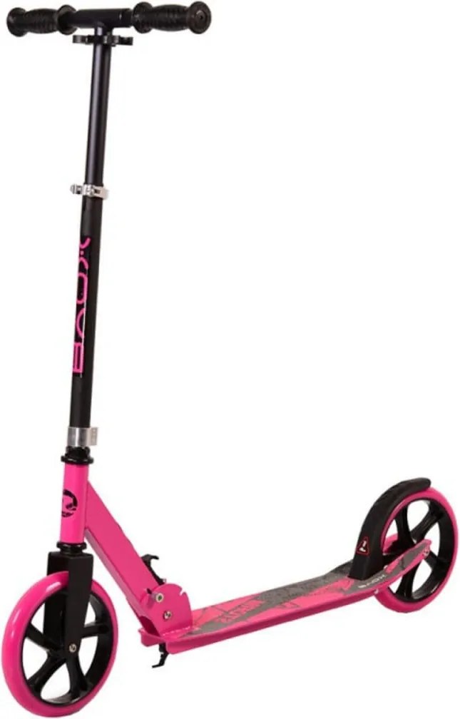 Trotineta din aluminiu NOVOKIDS™ Storm Scooter, maxim 100 kg, Functie Super Brake, Maner reglabil pe inaltime, Diametru roata 200 mm, Roz
