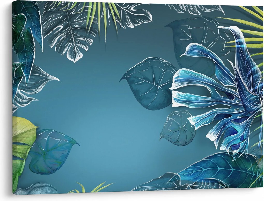 Tablou - Frunzele plantelor tropicale (70x50 cm)