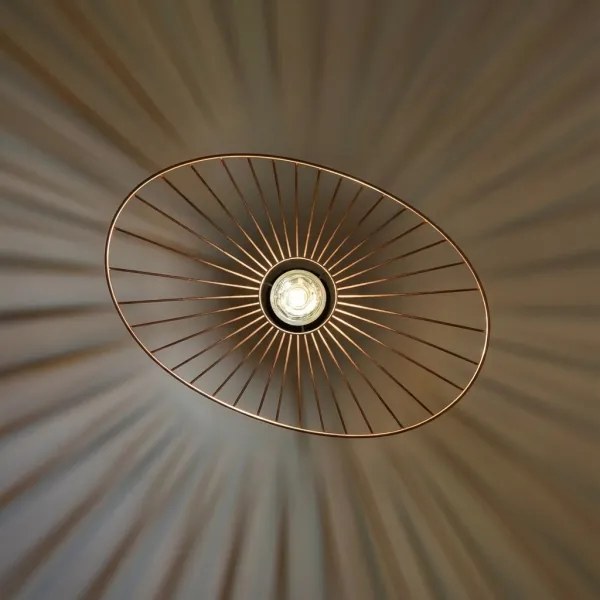 Brilagi - Lustră LED CERIA WIRE, suspendată pe cablu, 1xE27/40W/230V, 40x56 cm, bronz