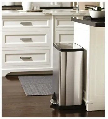 Simplehuman Coș de gunoi dreptunghiular cu pedală,38 l, oțel