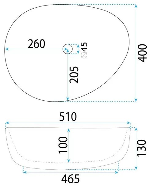 Lavoar pentru blat REA VANILA