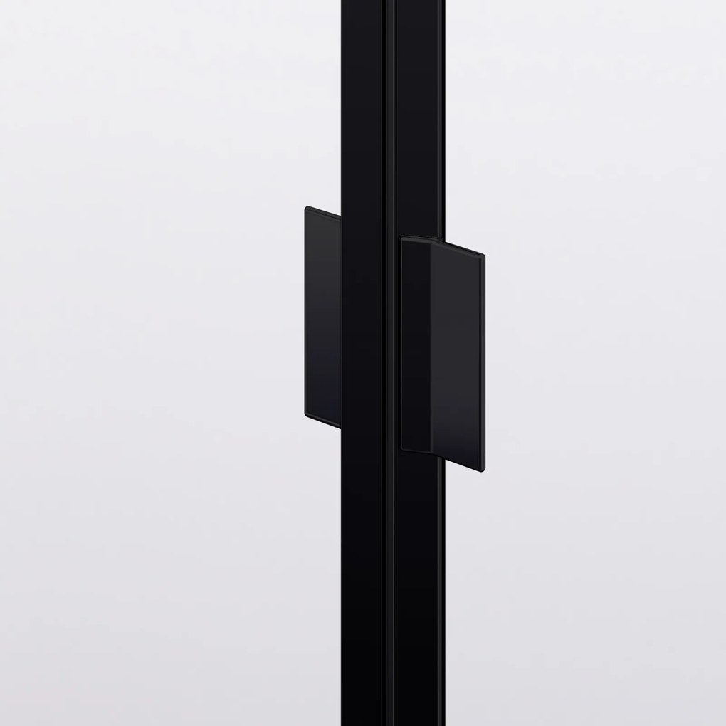Cabina de dus 80x80 cm, cu usa pliabila culisanta, negru mat, Ronal Divera 800 mm, 800 mm, Negru mat