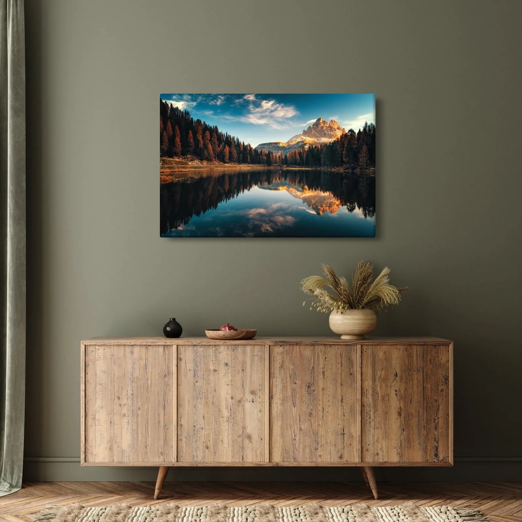 Tablou - Alpi, Italia, Dolomiți, Lago Antorno (90x60 cm)