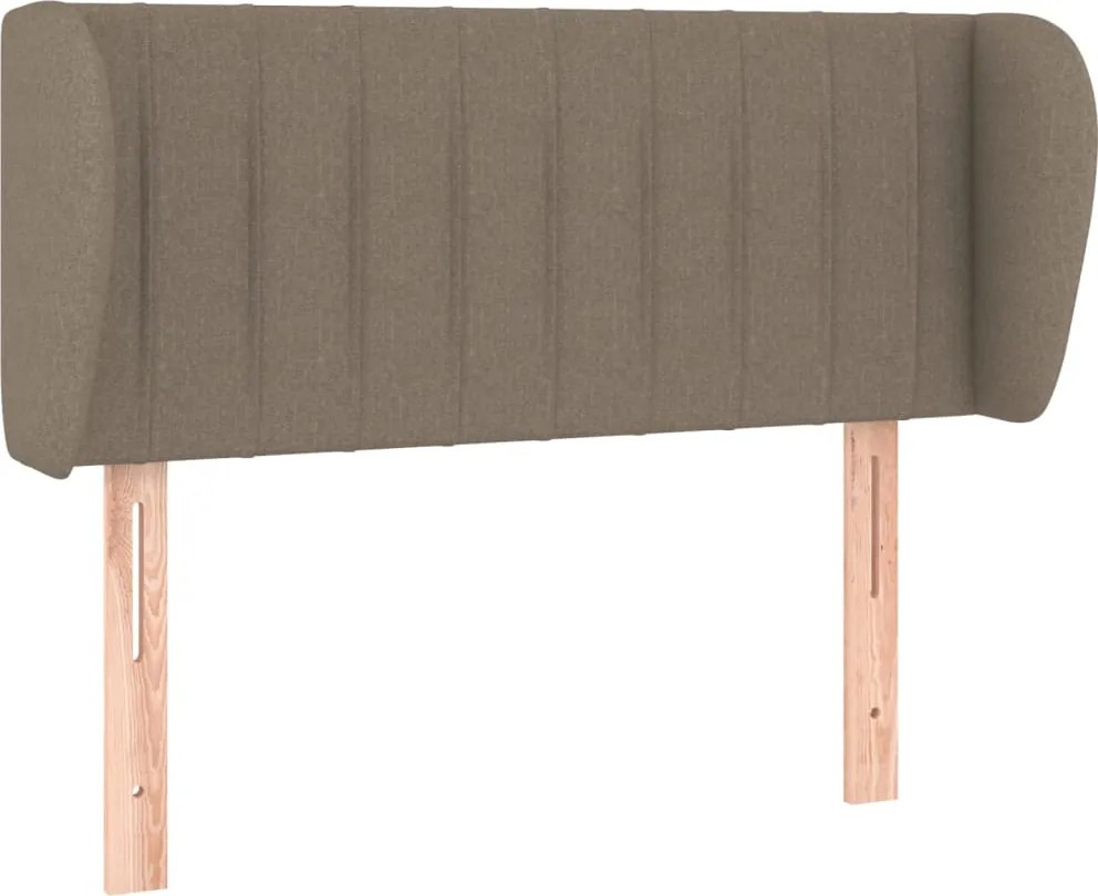 vidaXL Tăblie de pat cu aripioare gri taupe 103x23x78/88 cm textil