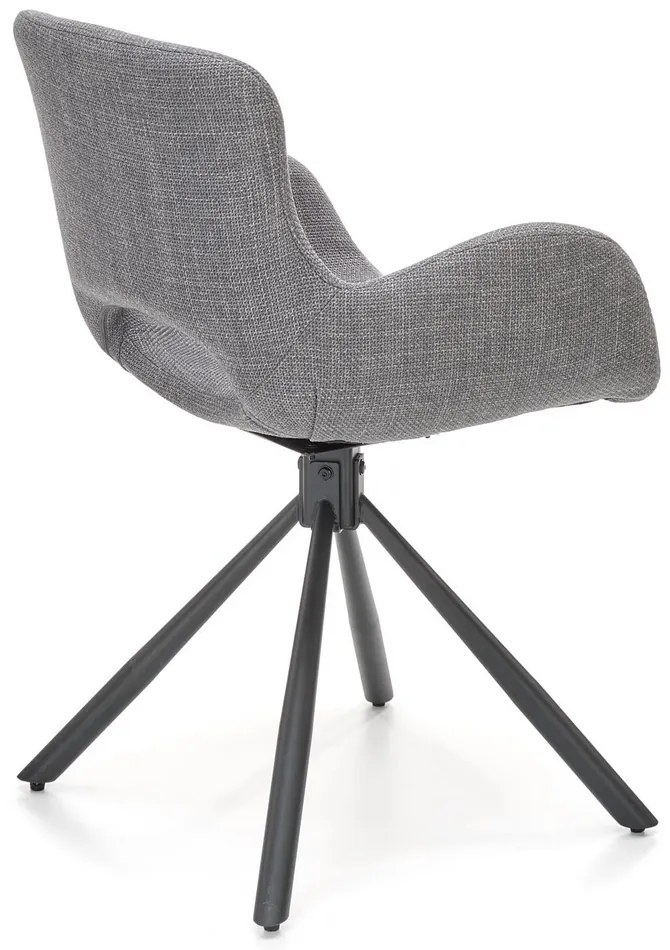 Scaun de bucaterie Kade, gri/negru