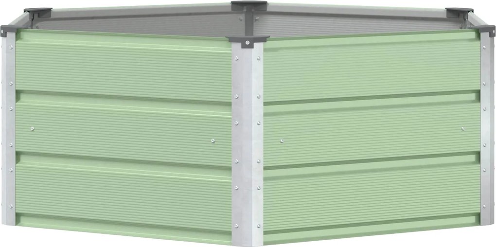 vidaXL Jardinieră Verde Pastel 129 x 129 x 45 cm Oțel