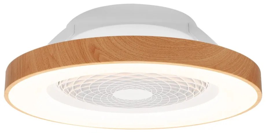 Lustra LED Smart cu Ventilator si telecomanda TIBET alb/lemn