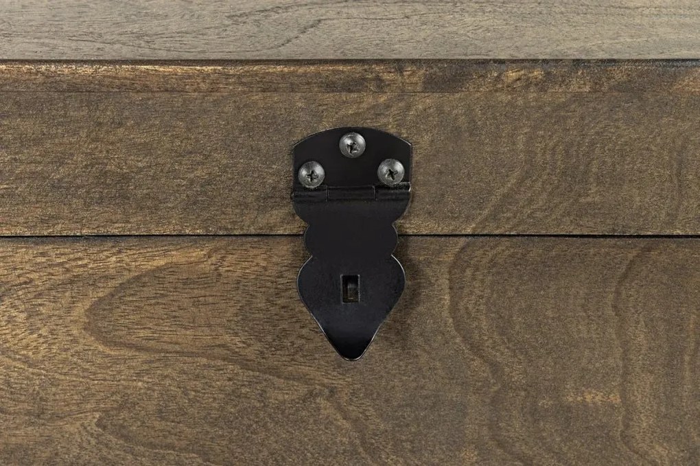 Cufar din lemn Factory Loft 115cm, maro taupe A-46414 VC