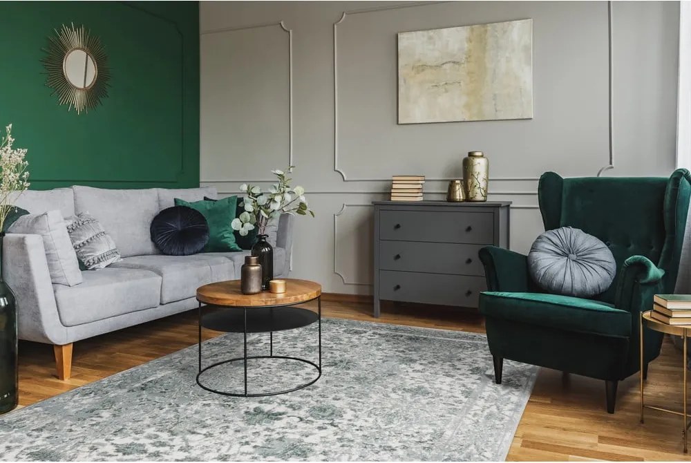 Covor verde mentă 200x280 cm Sensi Tris – FD