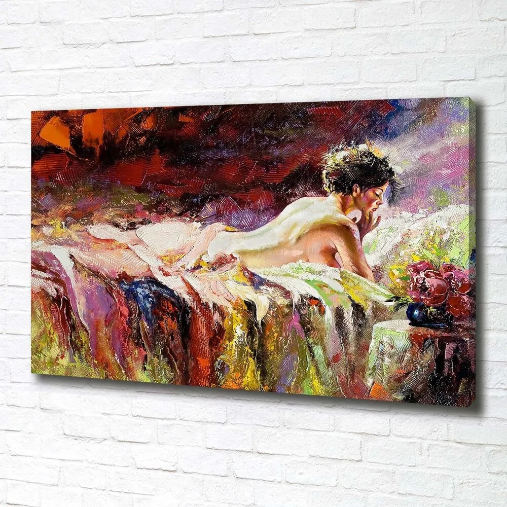 Imprimare tablou canvas Situată femeie