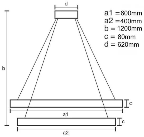 Lustră LED dimabilă pe cablu LED/50W/230V 3000-6500K + telecomandă