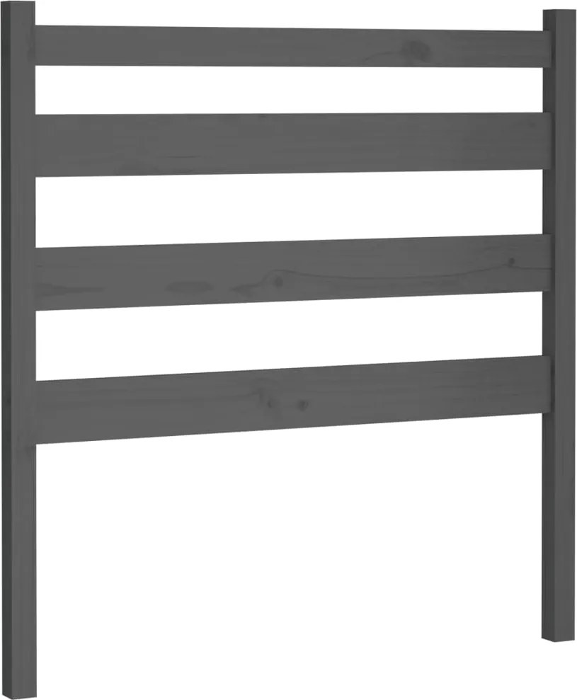 vidaXL Tăblie de pat, gri, 96x4x100 cm, lemn masiv de pin