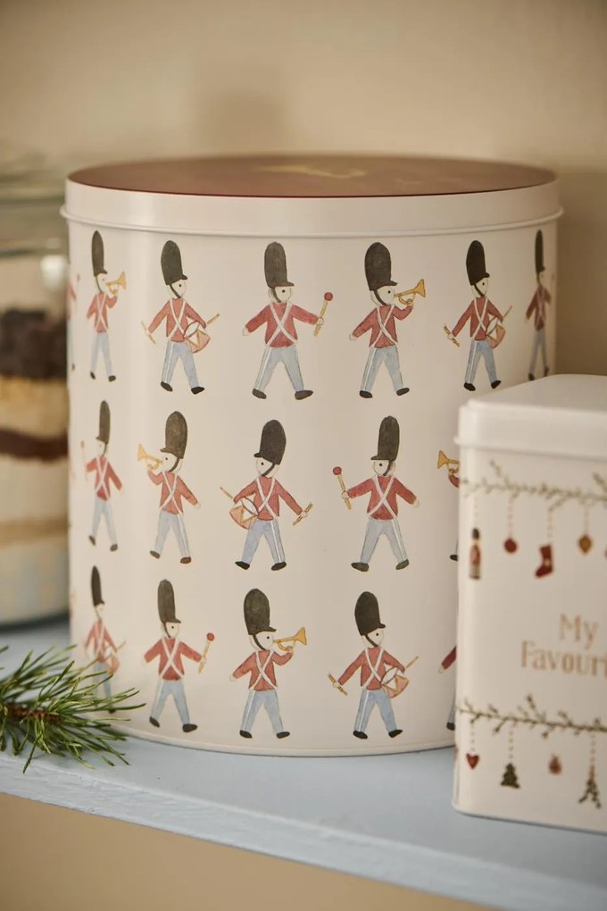 IB Laursen Cutie metalica pentru fursecuri MY NOSTALGIC CHRISTMAS - GUARDS rotunda