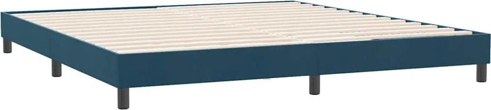 vidaXL Cadru de pat fără saltea, albastru închis, 180x210 cm, catifea