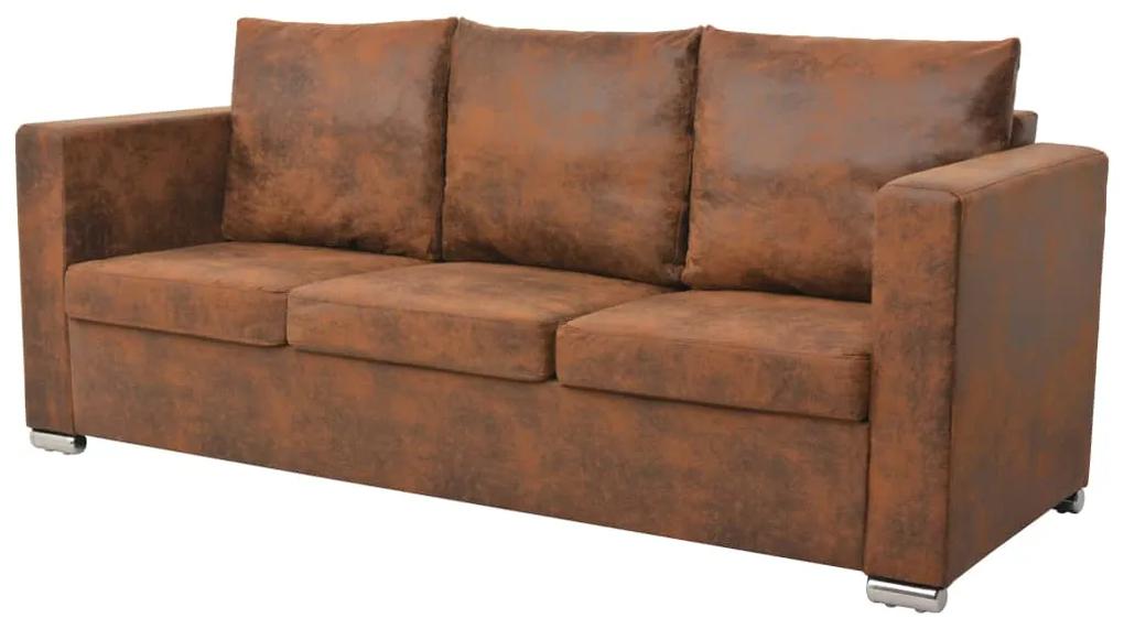 Canapea cu 3 locuri, 191 x 73 x 82 cm, velur