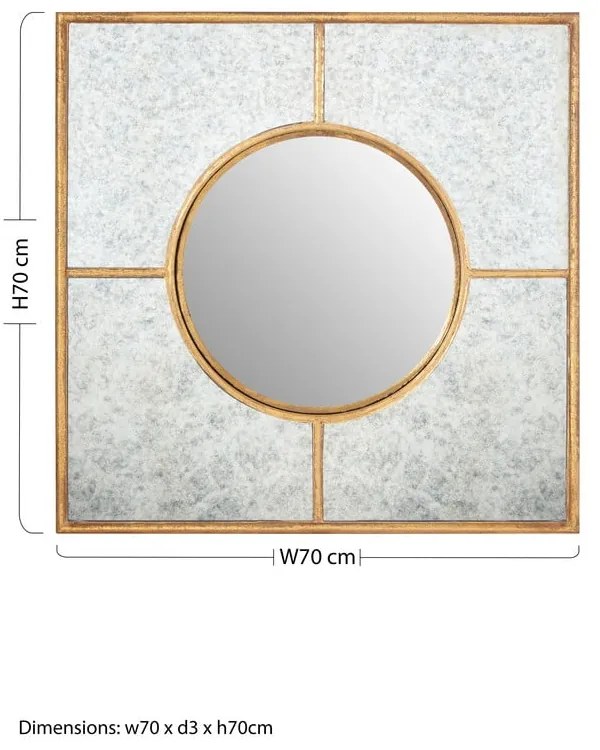 Oglindă de perete 70x70 cm Zariah – Premier Housewares