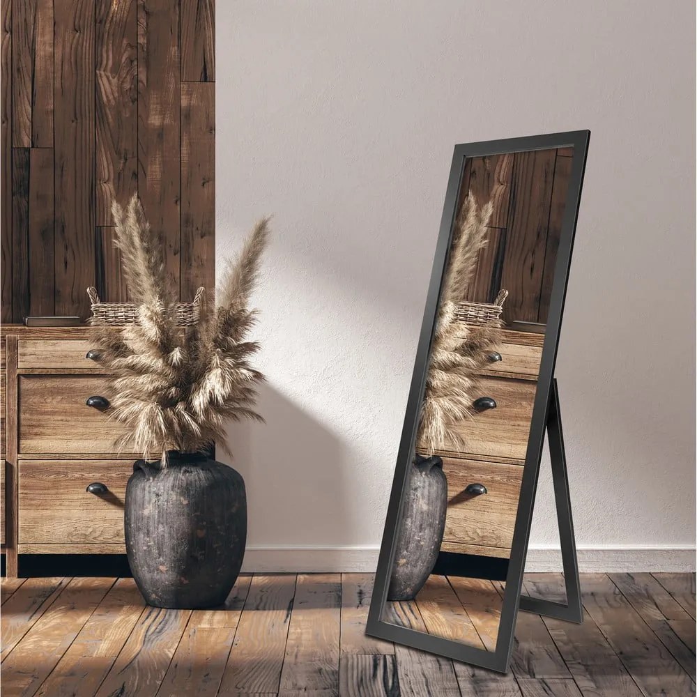 Oglindă de podea cu ramă neagră 46x146 cm Sicilia - Styler