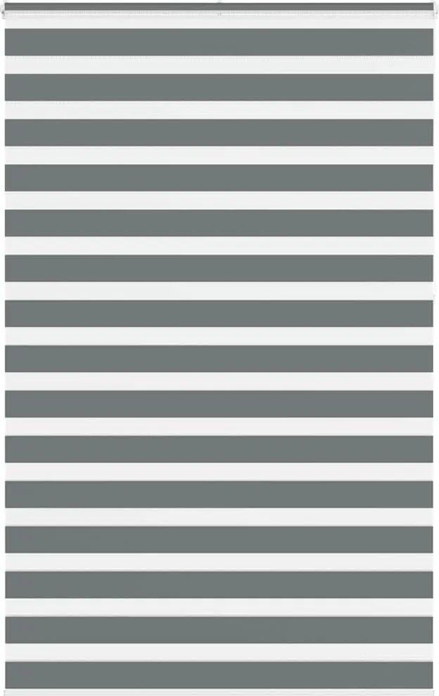 vidaXL Jaluzea tip zebra gri închis lățime țesătură 135,9 cm poliester