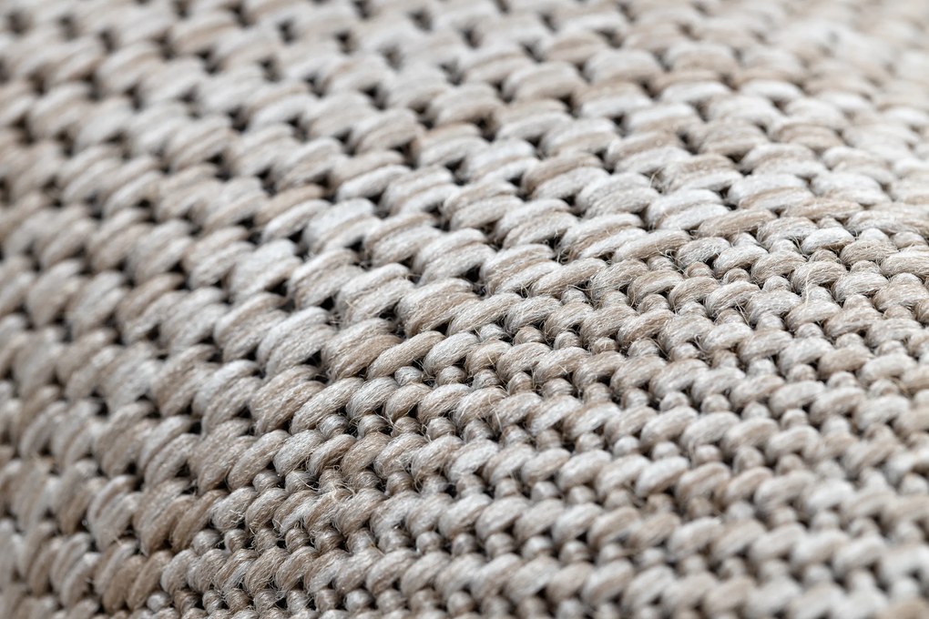 Covor sisal Floorlux 20079 Pătrat argintiu si negru - SECUNDAR-COTATI PRODUSUL