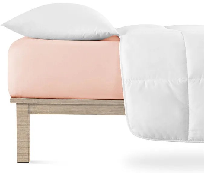 Cearșaf elastic jersey cu elastan pudră 90 x 200 cm