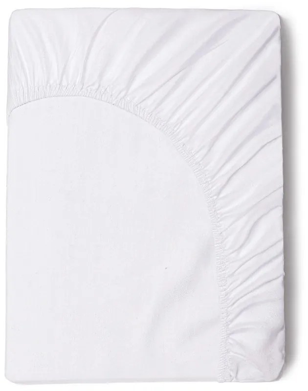 Cearșaf elastic din bumbac satinat HIP, 180 x 200 cm, alb