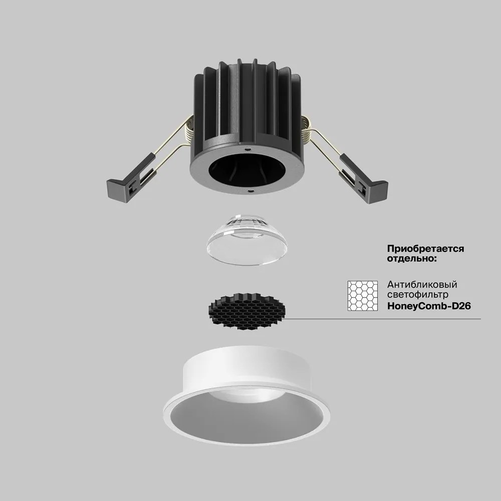 Spot LED incastrabil iluminat tehnic Round D-6cm alb
