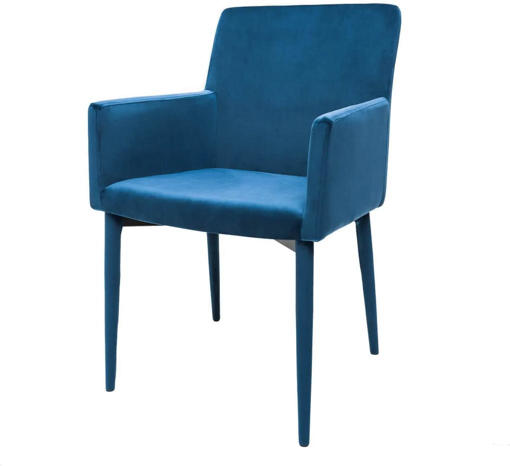 Scaun albastru din catifea Chair Milano Royal Blue Velvet | INVICTA INTERIOR