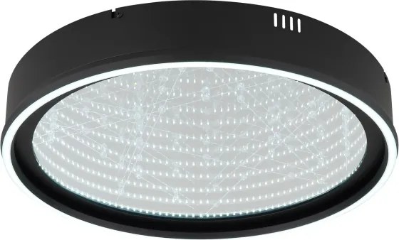 Globo 68288D - Plafonieră LED reglabilă MIRRORA 40W/230V Ø 51,5 cm neagră + telecomandă