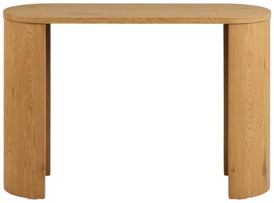 Masă consolă în culoare naturală cu aspect de lemn de stejar 38x114 cm Bibione – House Nordic