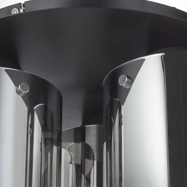 Brilliant - Plafonieră BETH 3xE27/60W/230V Ø 37 cm negru/fumuriu