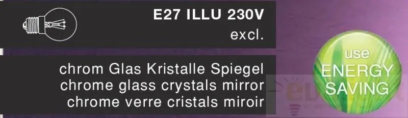 Aplica, Plafonier cu cristale Jasmina 40408-2 GL