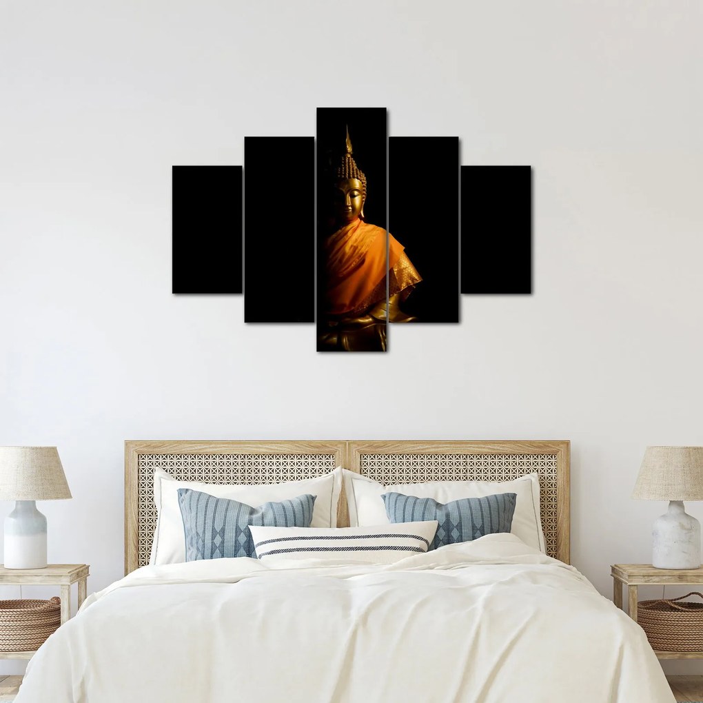 Tablou - Statuia lui Buddha de aur (150x105 cm)