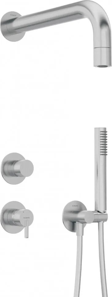 SILIA Set de duș incastrat NQS_F9XK Finisaj: oțel periat