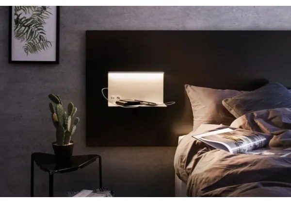 Corp de iluminat dimabil cu raft și USB LED/4,5W + LED/1,6W 230V Paulmann 78919