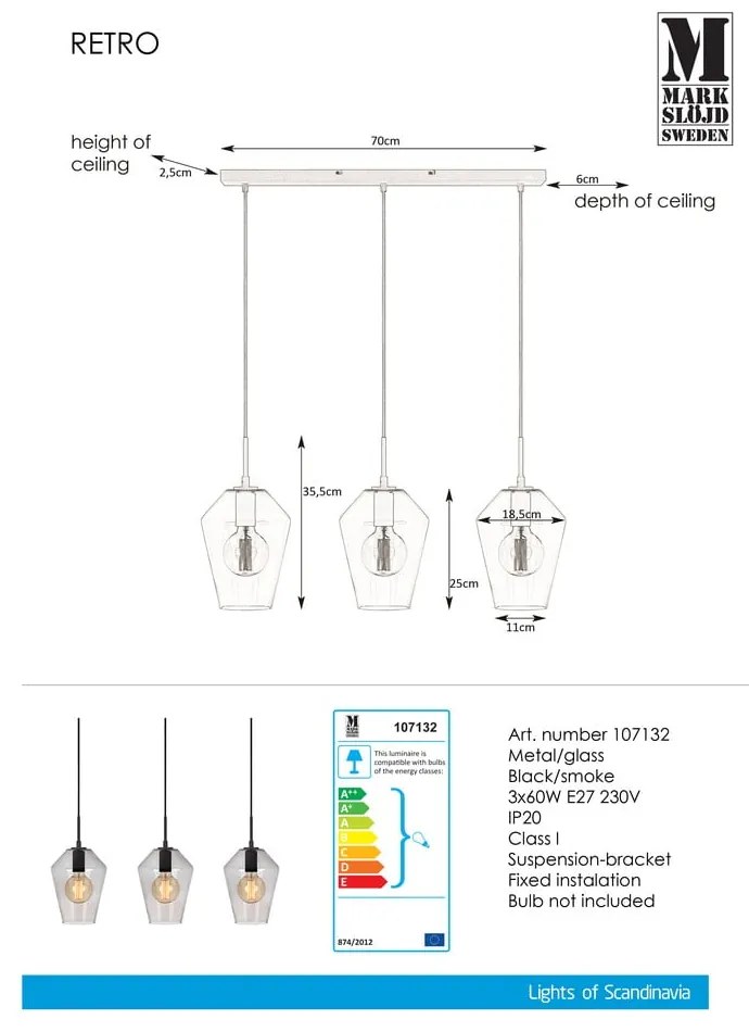Lustră Markslöjd Retro