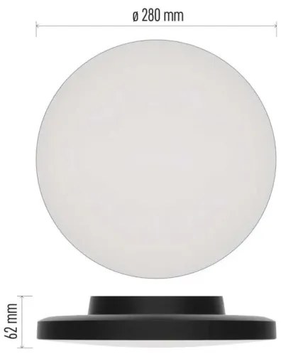Plafonieră LED pentru baie LED/15W/230V 3000/4000/5700K IP55 negru