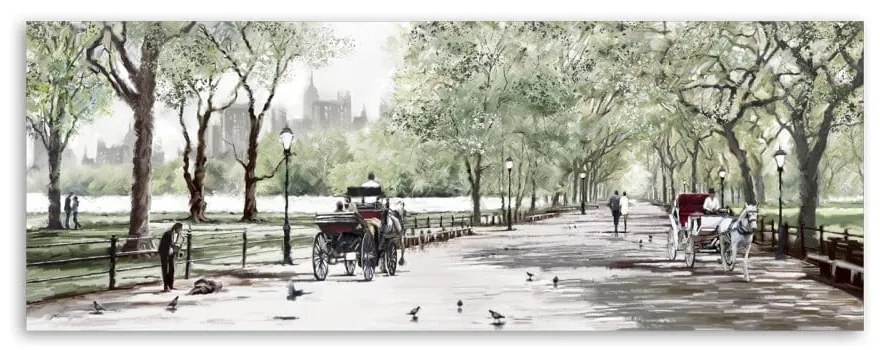 Tablou Styler Canvas Watercolor Central Park II, 60 x 150 cm