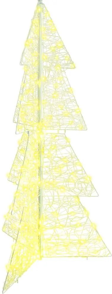 vidaXL Brad de Crăciun cu 160 LED Alb cald 150 cm Acril