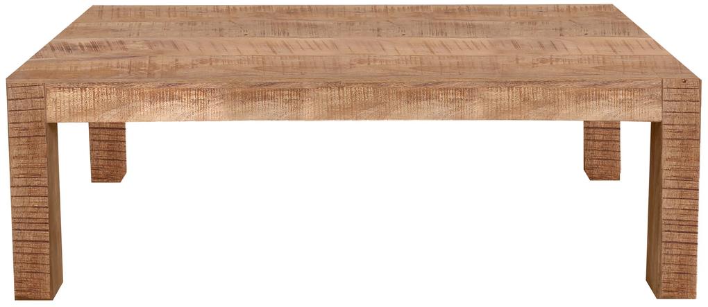 Masuta de cafea dreptunghiulara din lemn de mango lacuit natur 110x60 cm