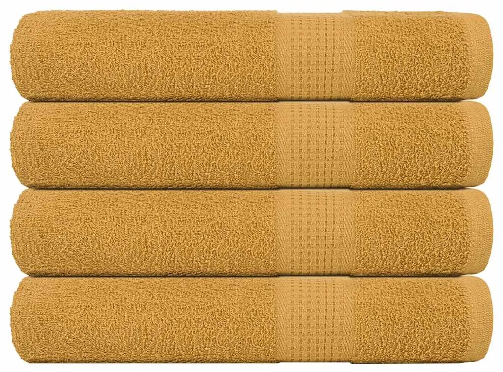 vidaXL Prosoape saună 4 buc Aur 80x200 cm 360 g/m² 100% bumbac